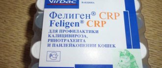 Feligen vaccine for cats